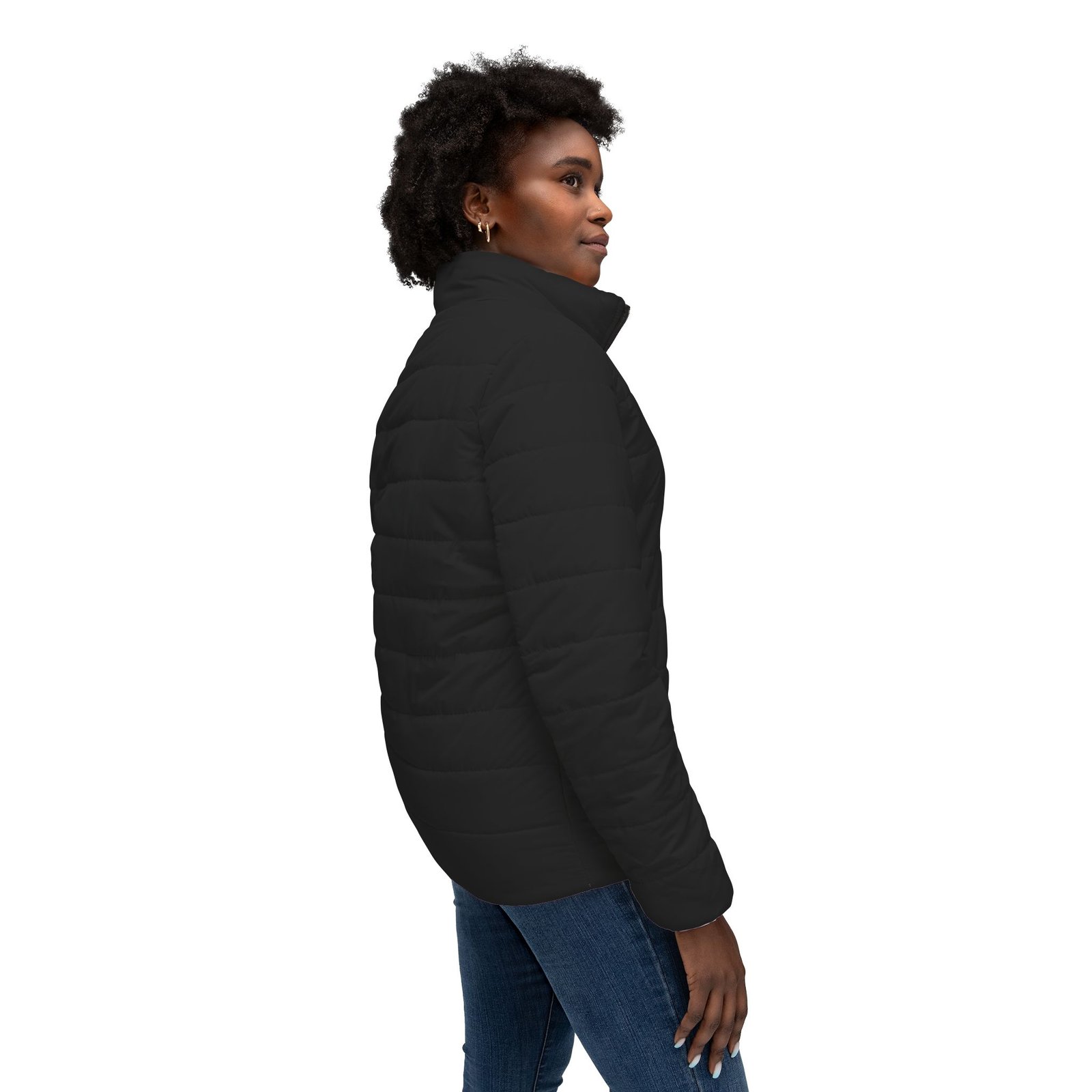 Women's Minimal Purple P Monogram | Puffer Jacket - Image 6