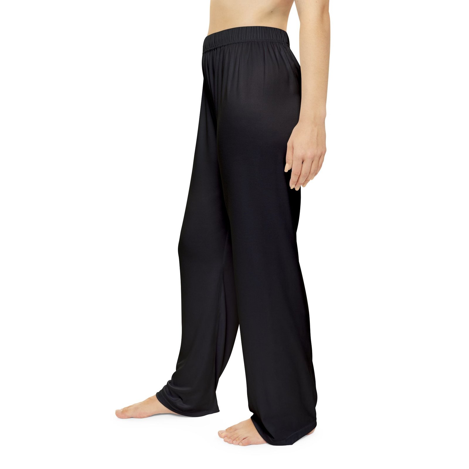 Purple Script 'P' Logo Pajama Pants | Black Lounge Bottoms - Image 5