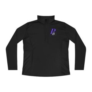 Ladies Quarter-Zip Poker Pullover — PB Monogram Performance Pullover
