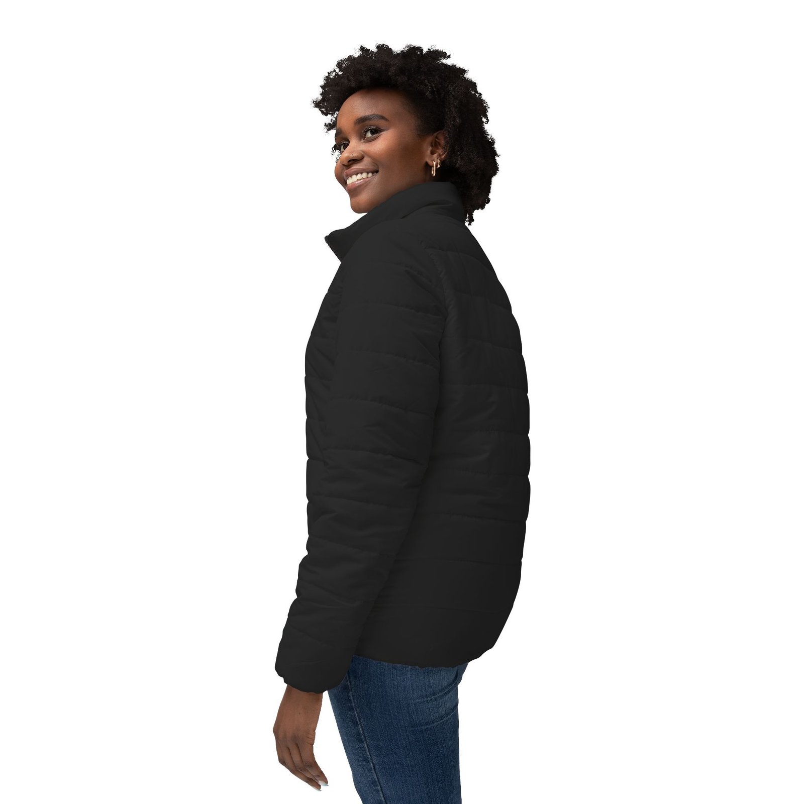 Women's Minimal Purple P Monogram | Puffer Jacket - Image 5